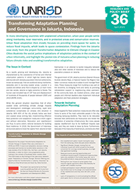 Transforming Adaptation Planning and Governance in Jakarta, Indonesia