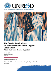 The Gender Implications of Transformations in the Copper Value Chain: A Case Study of the Zambian Copperbelt