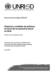 Sistemas y medidas de políticas en favor de la economía social en Seúl