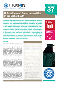 Universities and Social Inequalities in the Global South