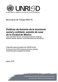 Políticas de fomento de la economía social y solidaria: estudio de caso de la Ciudad de México