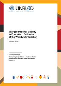 Intergenerational Mobility in Education: Estimates of the Worldwide Variation