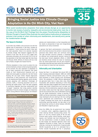 Bringing Social Justice into Climate Change Adaptation in Ho Chi Minh City, Viet Nam