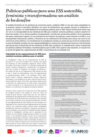 Políticas públicas para una ESS sostenible, feminista y transformadora: un análisisde los desafíos